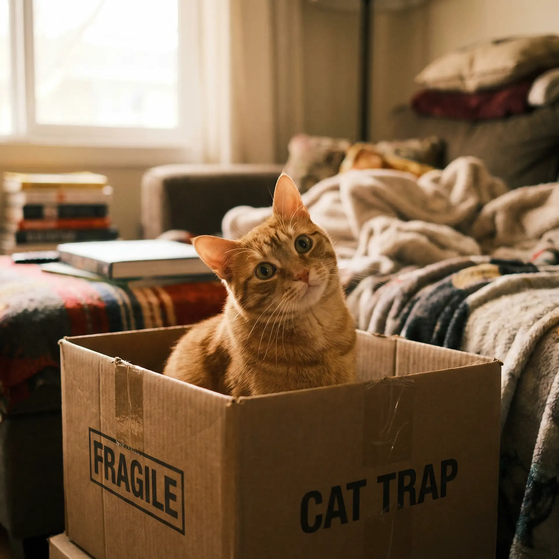 橘猫躲在纸箱里 - 武藤兰在线电影